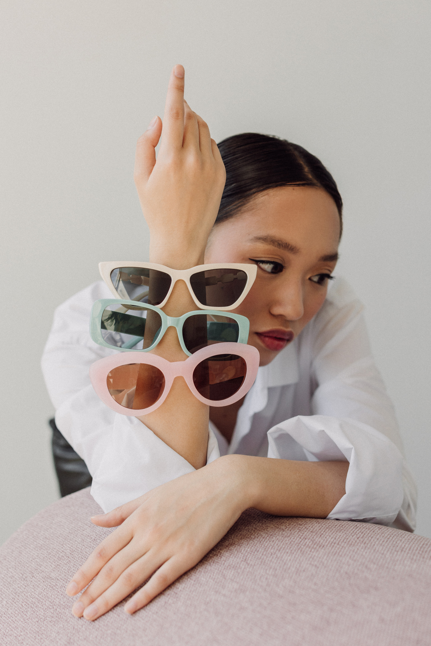 Woman with Sunglasses on Arm